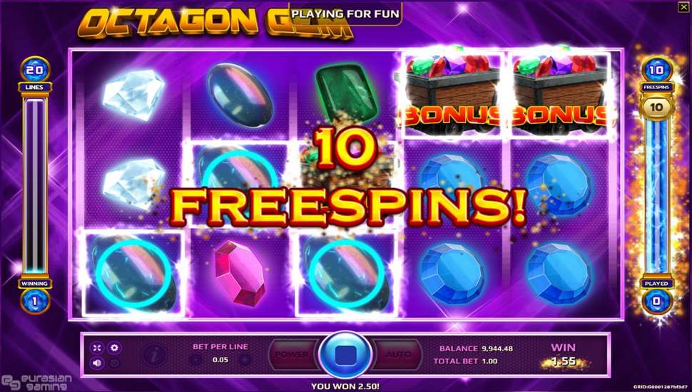 Octagon Gem Slot - Free Spins