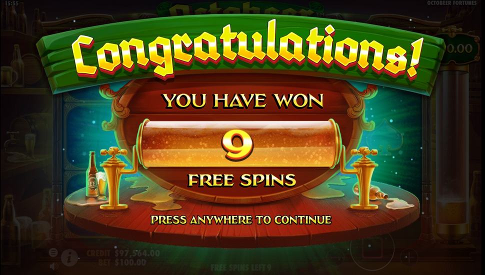 Octobeer Fortunes Slot - Free Spins