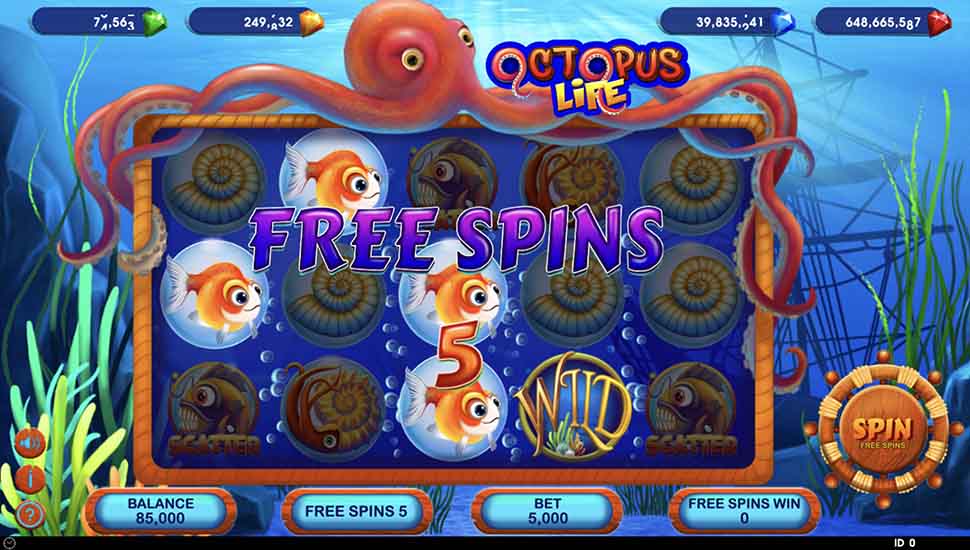 Octopus Life slot free spins