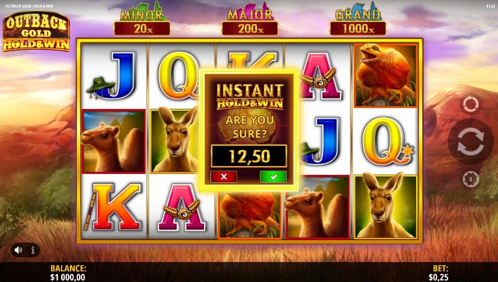 Outback gold hold and win slot bonus buy