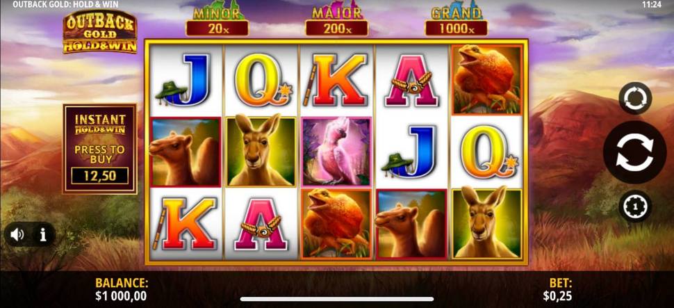 Outback gold hold and win slot mobile