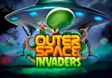 Outerspace Invaders Slot Logo