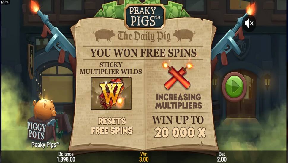 Peaky Pigs Slot - Free Spins