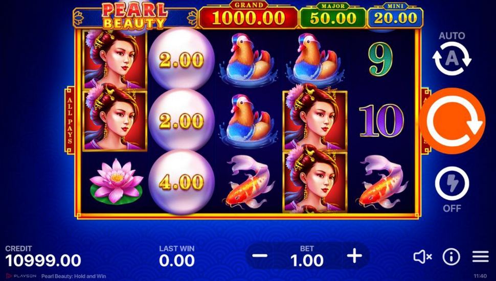 Pearl Beauty Hold and Win Slot Mobile