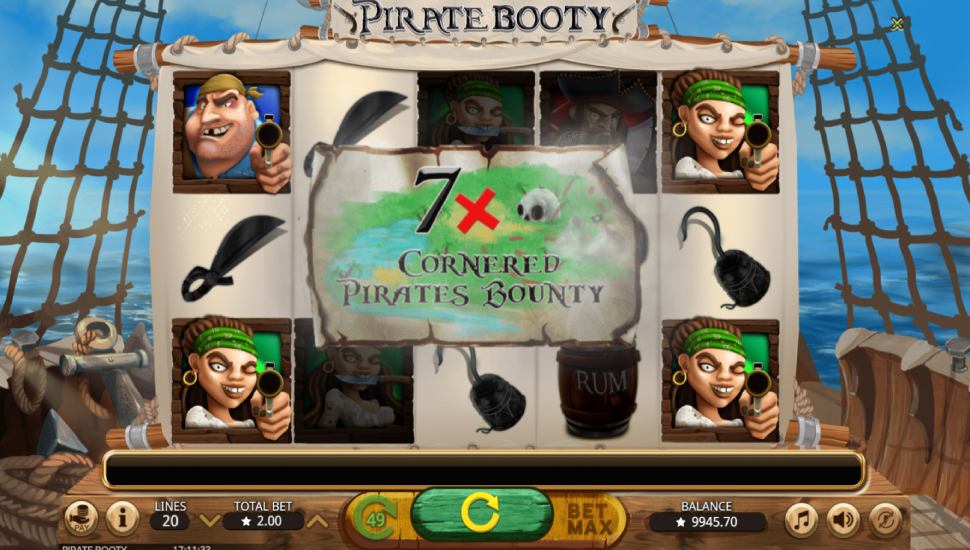 Pirate booty slot - feature
