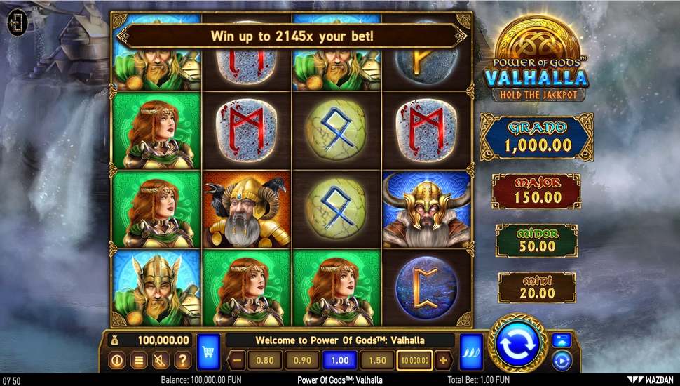 Power of Gods Valhalla Hold the Jackpot Slot preview