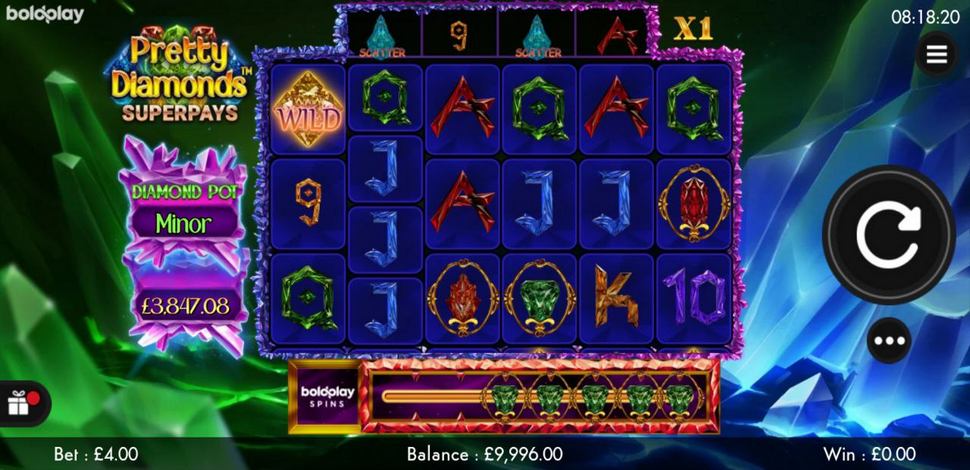 Pretty Diamonds Superpays Slot Mobile