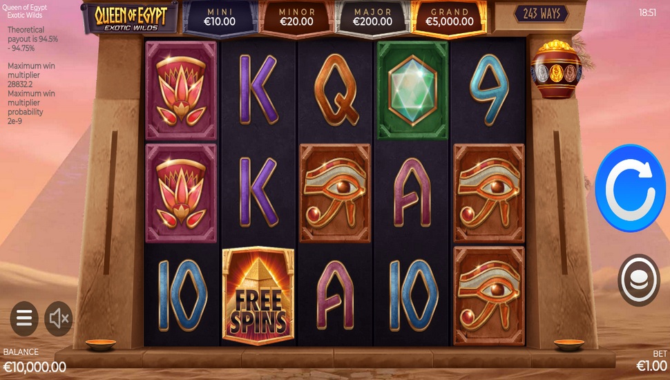 Queen of Egypt Exotic Wilds Slot preview