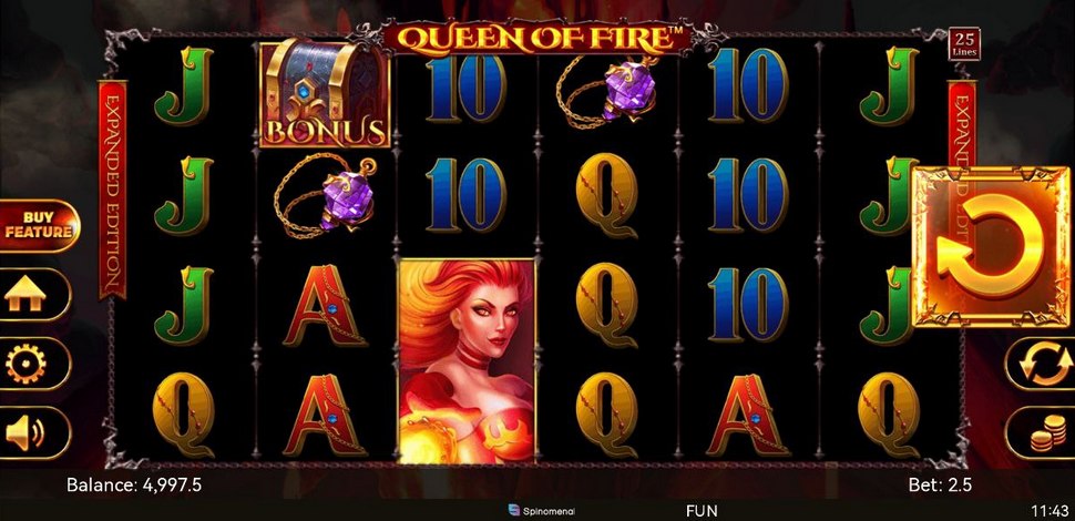 Queen of Fire Expanded Edition Slot Mobile