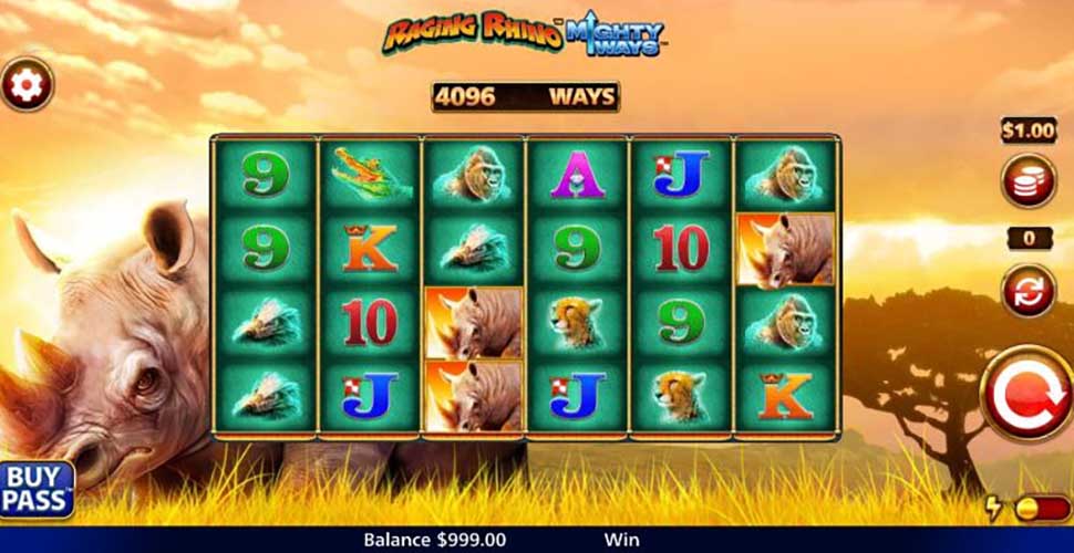 Raging Rhino Mighty Ways slot mobile