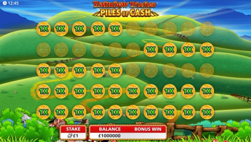 Rainbow Riches Piles of Cash Slot - Cash Crop Bonus Feature