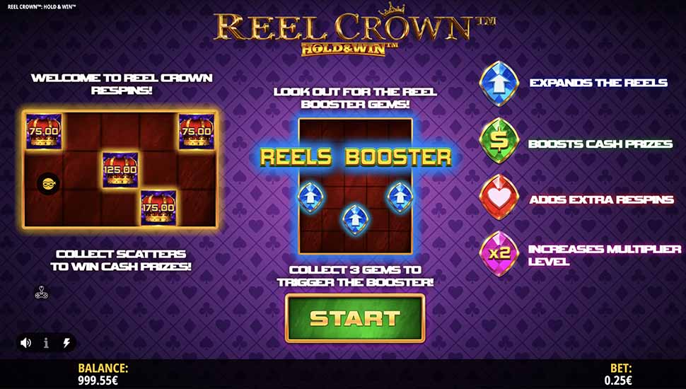 Reel Crown Hold and Win slot Reel Booster