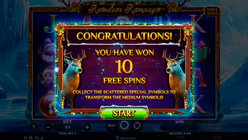 Reindeer Rampage slot Free Spins Game