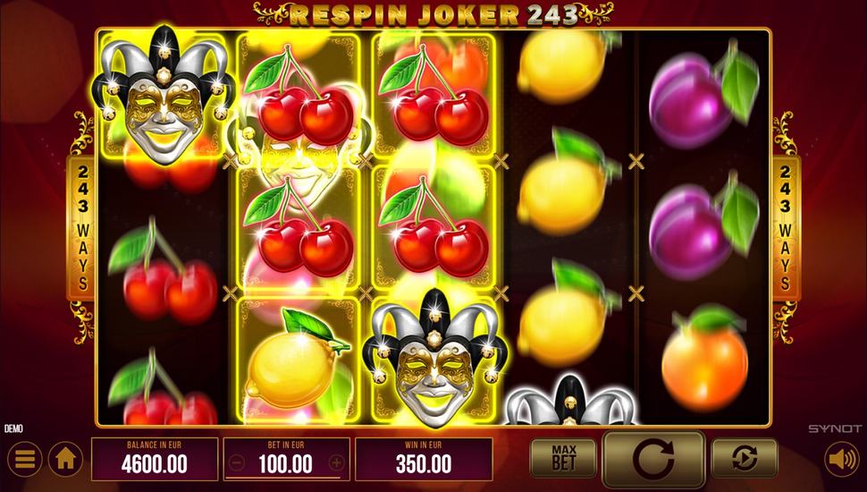 Respin Joker 243 Slot - Sticky Wild Respins