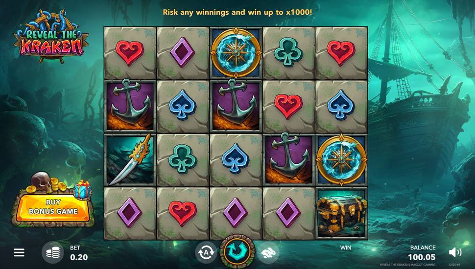 Reveal The Kraken slot gameplay