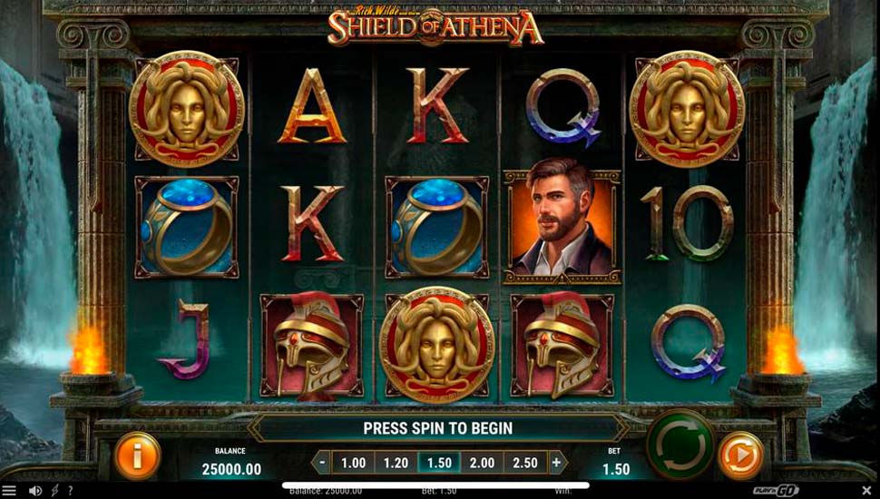 Rich Wilde and the Shield of Athena slot mobile