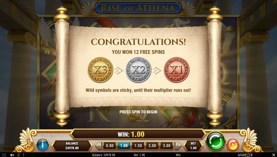 Rise of Athena Slot - Free Spins