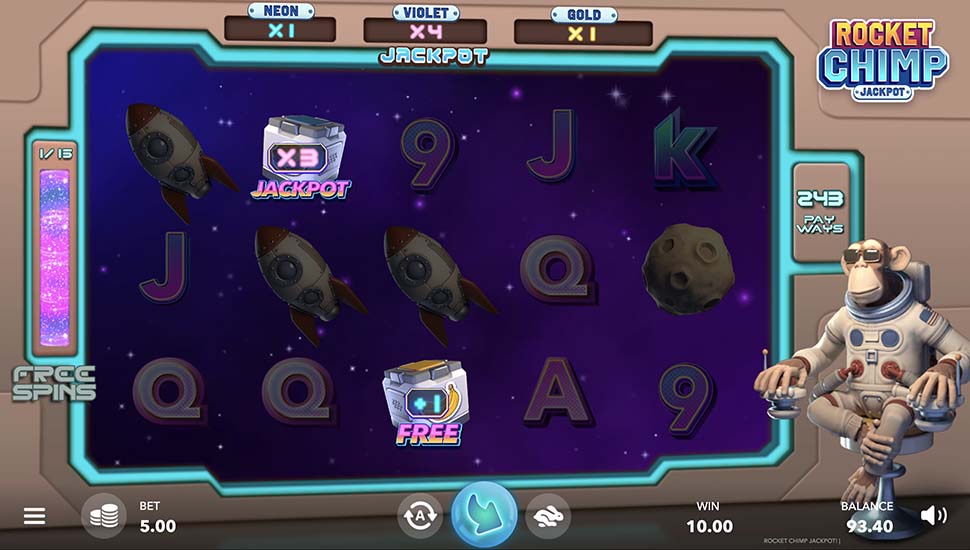 Rocket Chimp Jackpot slot Scatter Feature