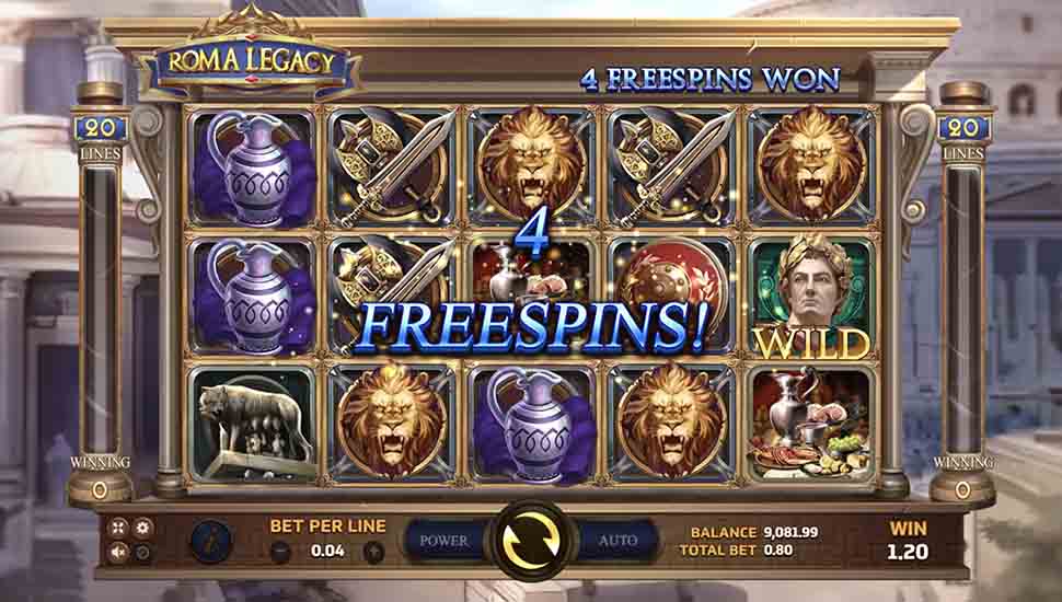 Roma Legacy slot free spins