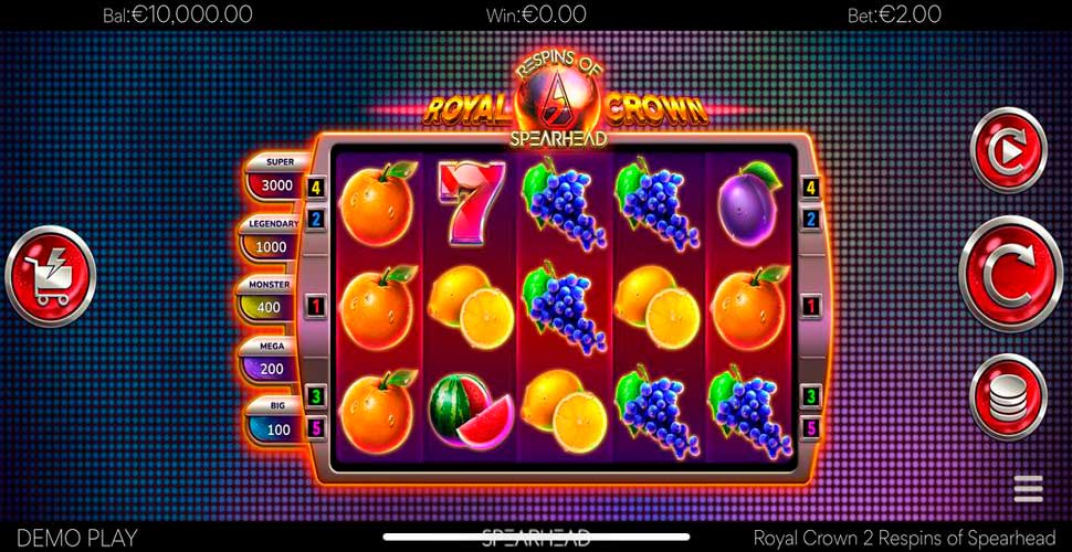 Royal Crown 2 Respins of Spearhead slot mobile
