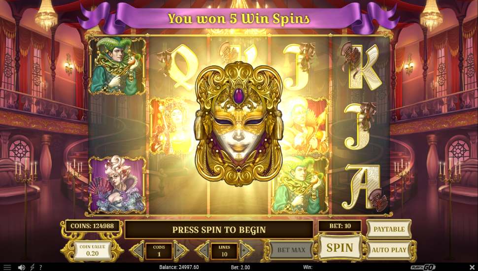 Royal Masquerade slot - free spins
