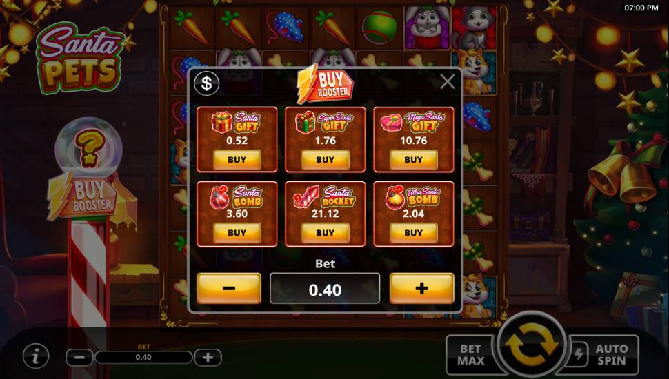 Santa Pets slot - feature