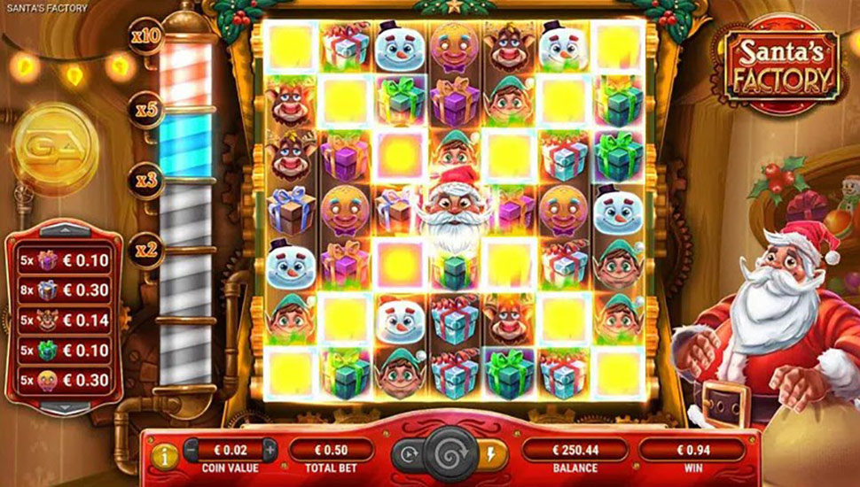 Santa's Factory Slot - Slice and Dice feature