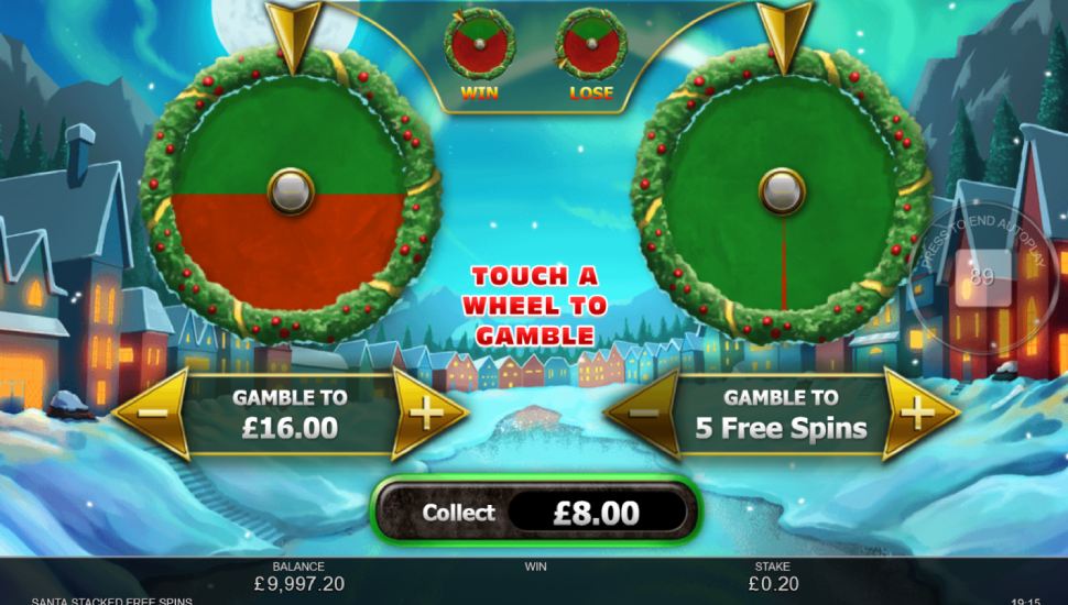 Santa stacked free spins slot - feature