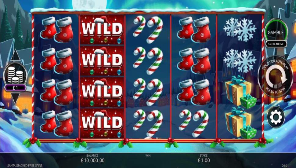 Santa stacked free spins slot mobile