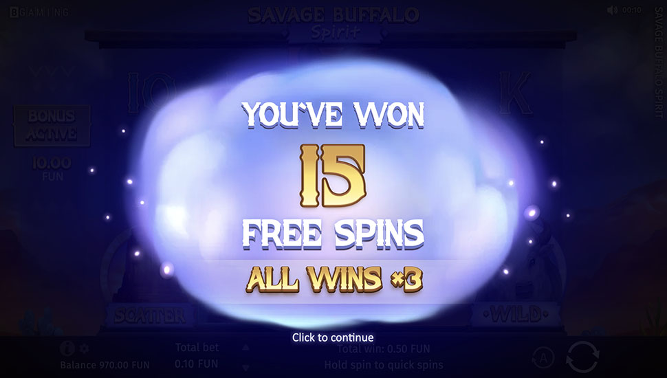 Savage Buffalo Spirit slot free spins