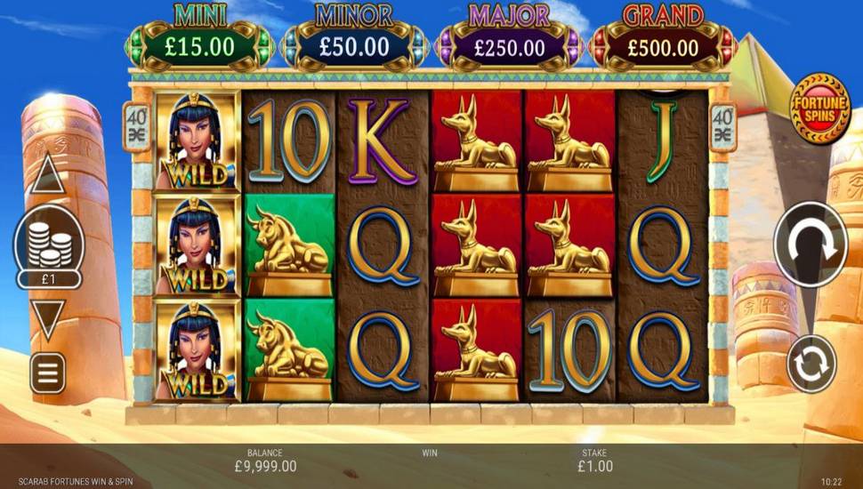 Scarab Fortunes Win & Spin Slot Mobile