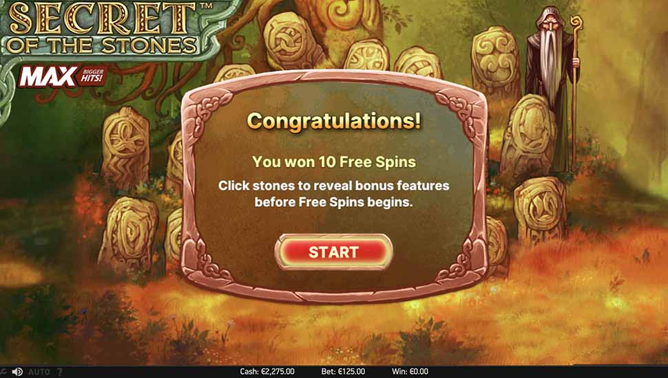 Secret of the Stones MAX slot free spins