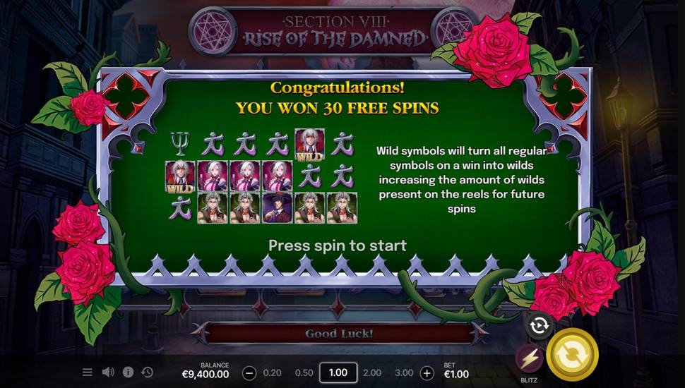 Section VIII Rise of the Damned Slot - Free Spins