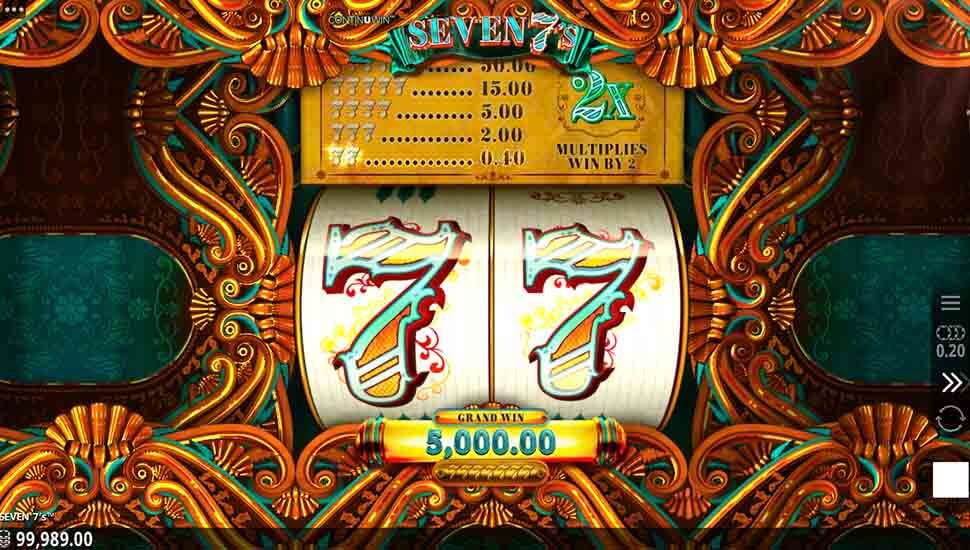 Seven 7's slot machine