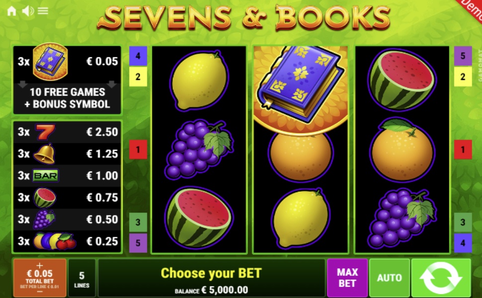Sevens & Books - Slot