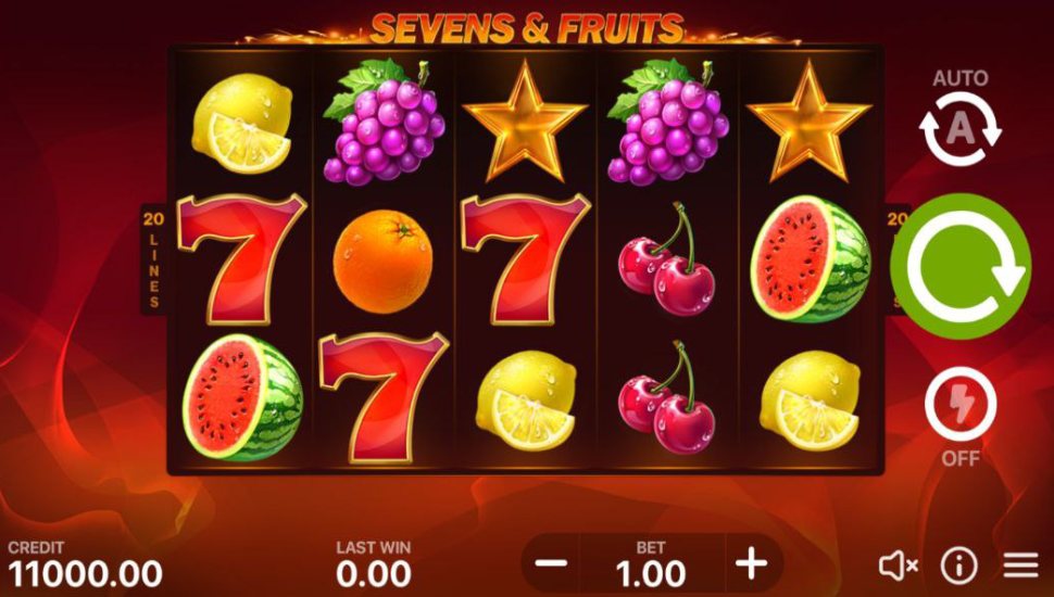 Sevens & Fruits: 20 lines slot mobile