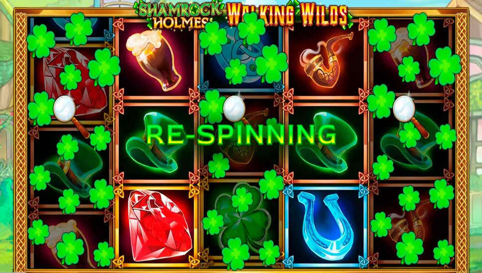 Shamrock holmes walking wilds slot - Lucky Respins