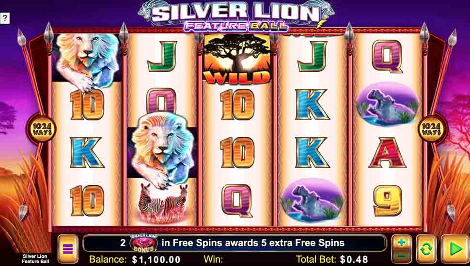 Silver Lion Feature Ball Slot - Review, Free & Demo Play preview