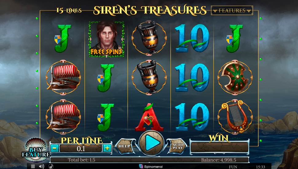 Sirens Treasures 15 Lines Series Slot - Review, Free & Demo Play preview