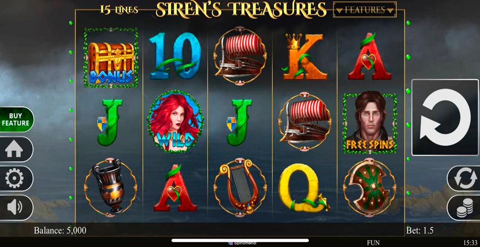 Sirens Treasures 15 Lines Series slot mobile