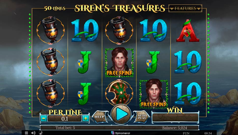 Sirens Treasures Slot - Review, Free & Demo Play preview