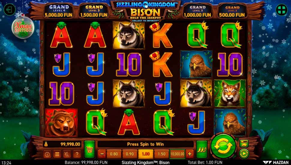 Sizzling Kingdom Bison Xmas Edition Slot - Review, Free & Demo Play preview