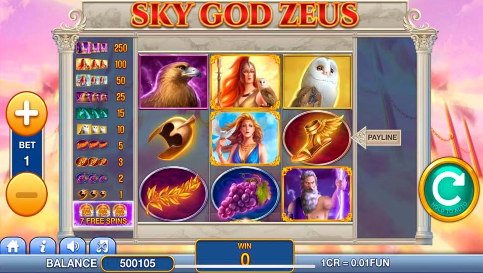 Sky God Zeus 3x3 slot mobile