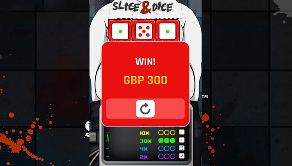 Slice & Dice slot - win