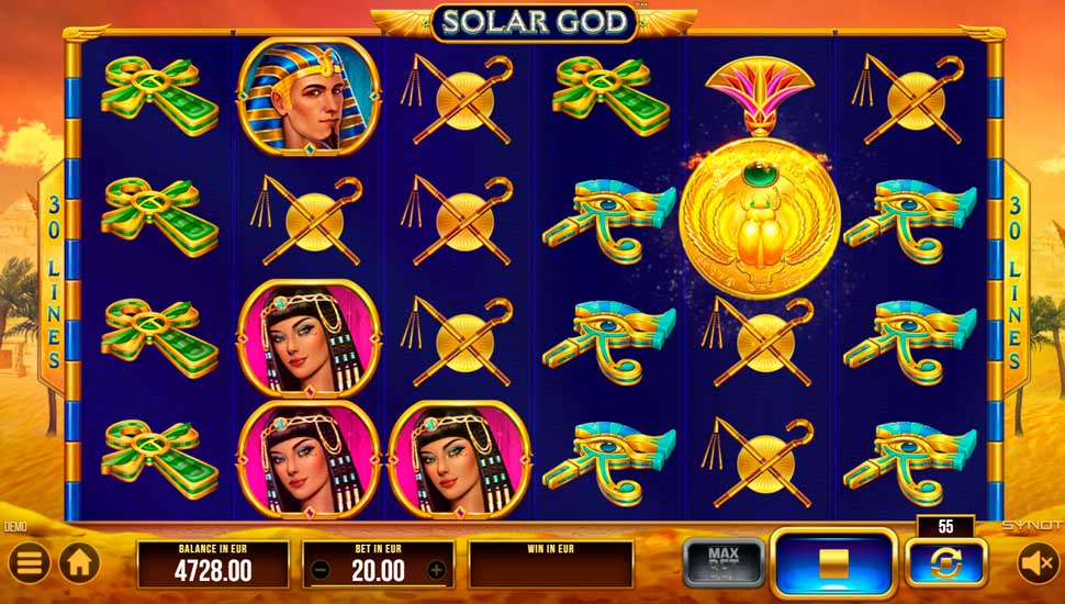 Solar god slot - Golden Scarab