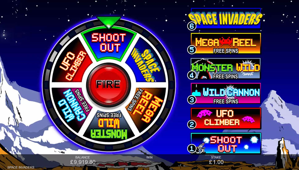 Space Invaders slot machine