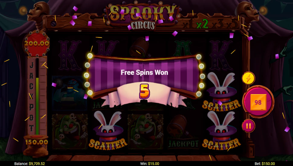 Spooky Circus slot Free Spins