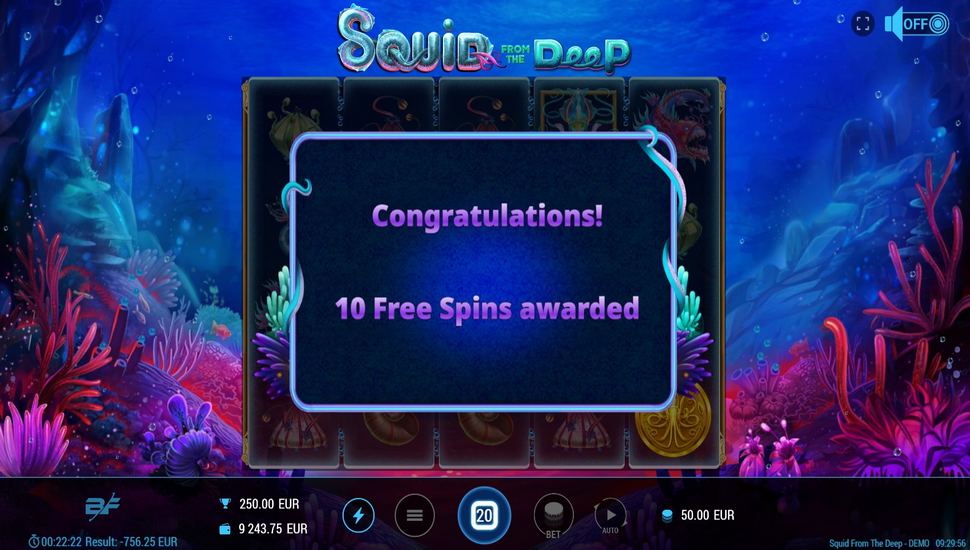 Squid From The Deep Slot - Free Spins