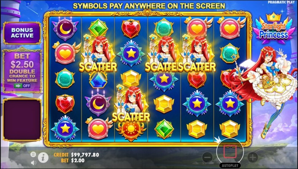 Starlight Princess Slot Free Play RTP 96.5% & High Volatility