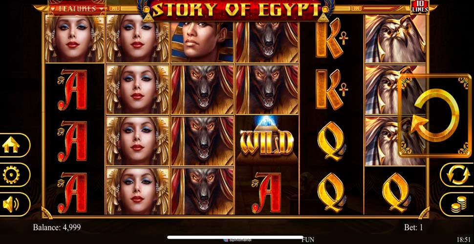 Story of Egypt 10 Lines slot mobile